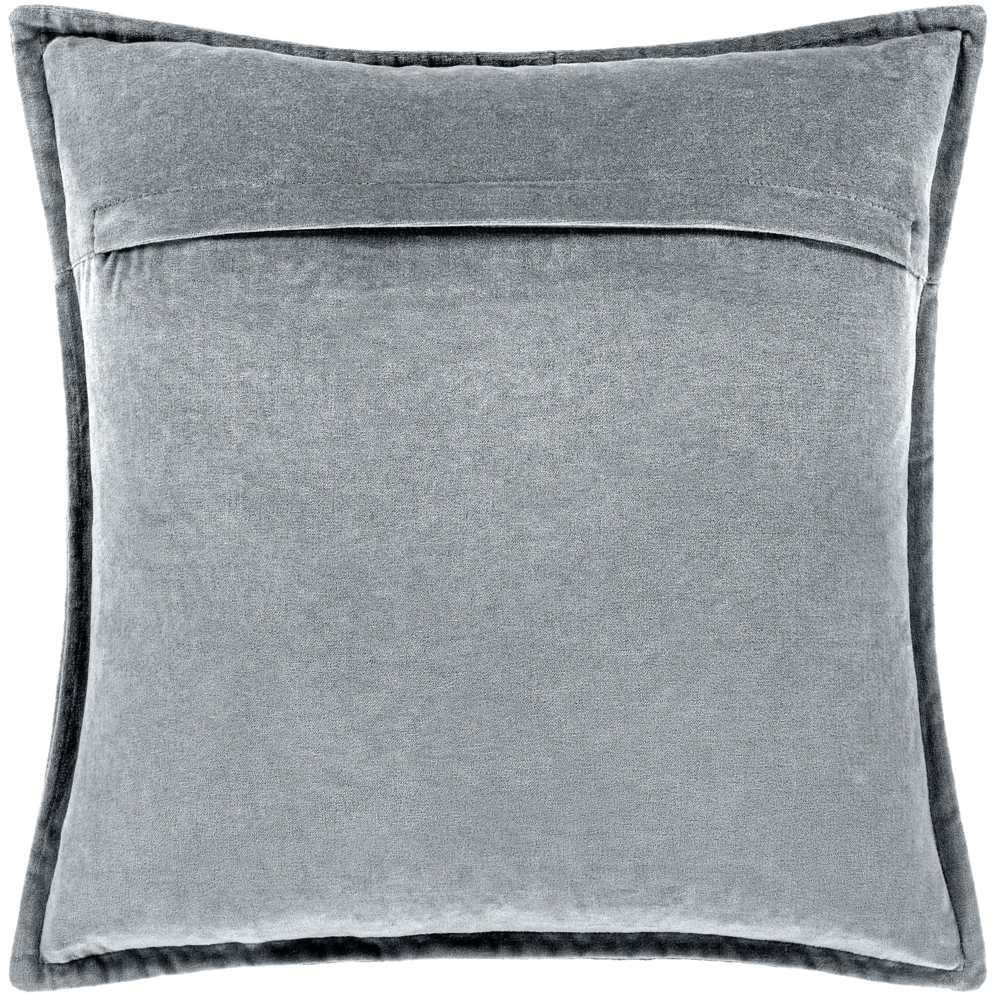 Edgar 100% Cotton Throw Pillow, 20"H x 20"W, Charcoal, Down