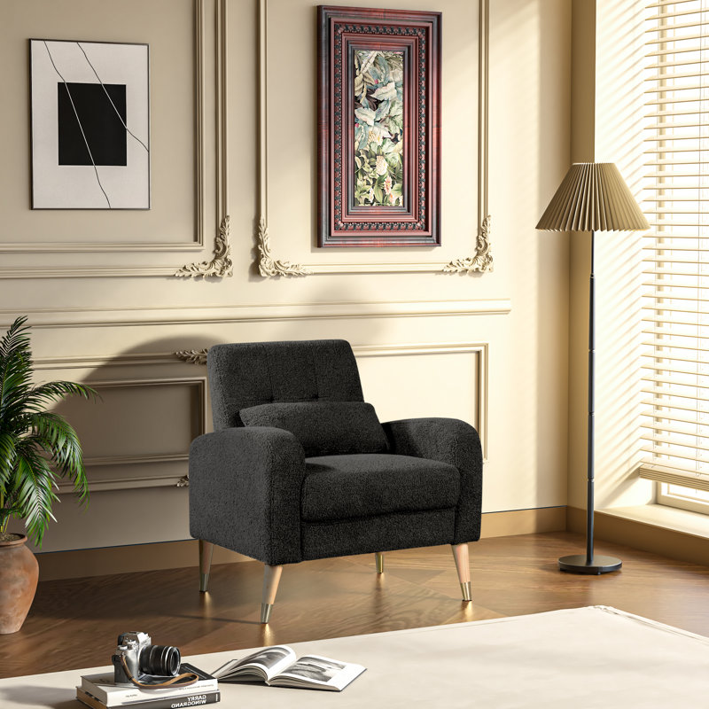 Fauteuil convertible 30,31 po Mapoles, Noir
