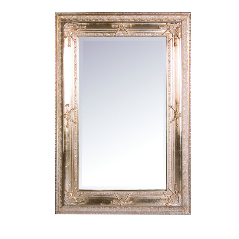 Ethier Wood Flat Wall Mirror, 180cm H x 100cm W, Silver