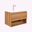 Meuble-lavabo mural de 76 cm (30 pouces) avec grands tiroirs, durable et facile à assembler, parfait pour les salles de bain modernes.