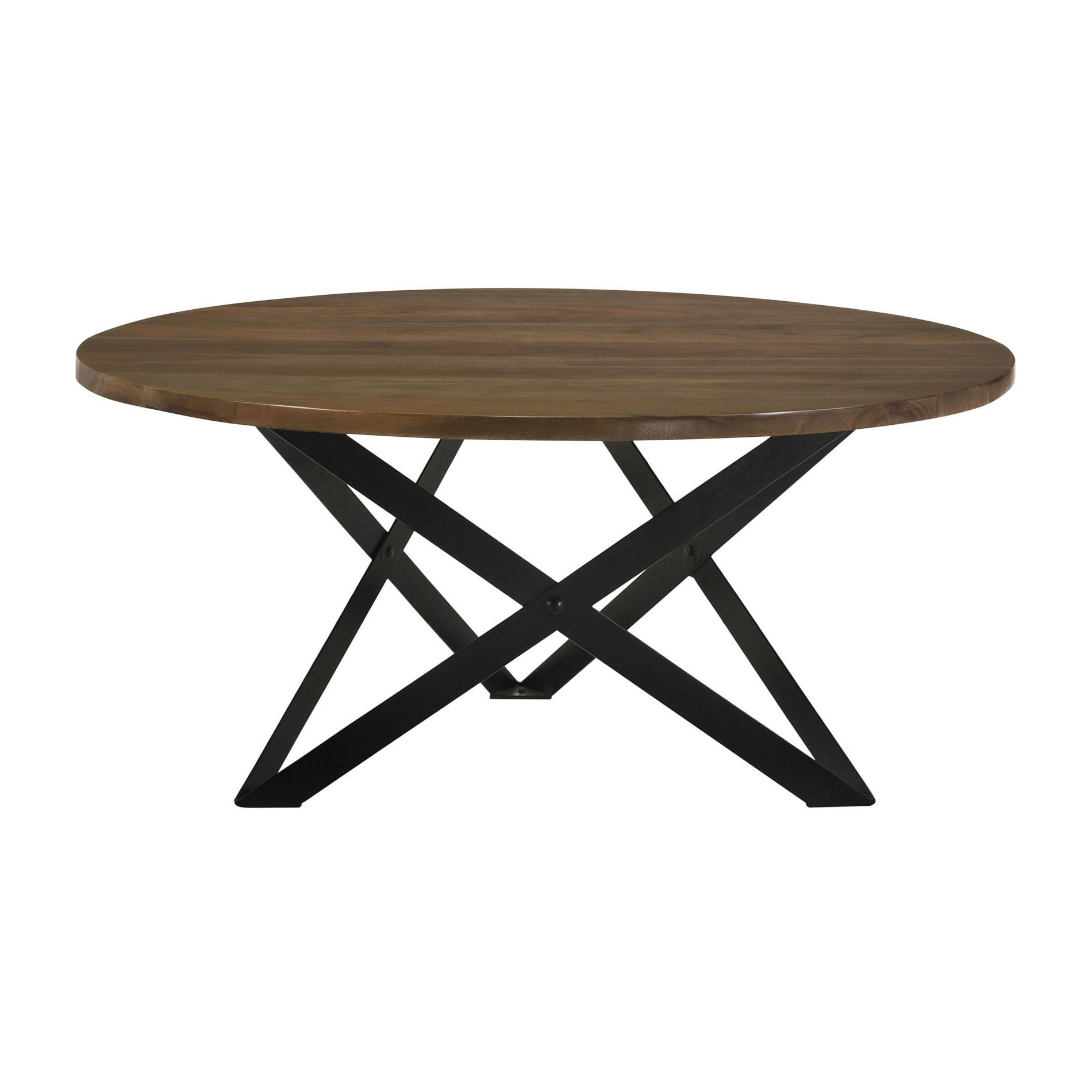 17 Stories Marthijn Round Coffee Table in Smokey Gray and Black | Wayfair