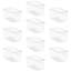Paquet de 8 contenants de rangement empilables transparents avec couvercles pour la cuisine, le garde-manger et l'armoire Sorbus (grand, très grand)-128732759-128732760