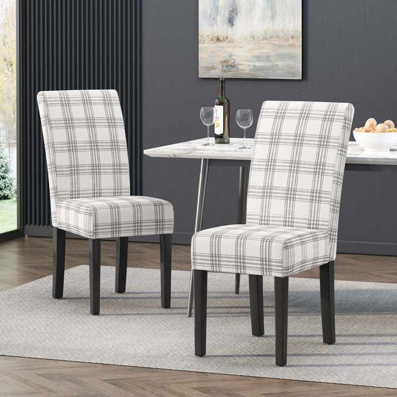 Chaise de salle à manger moderne, Gris / Crème
