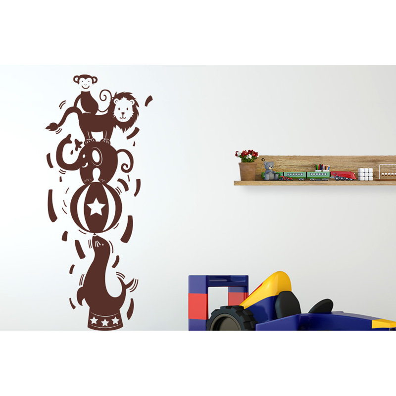 Animals Wall Decal, Brown