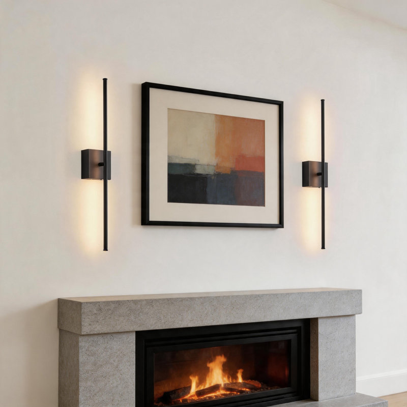 Paquet de 2 appliques murales amovibles à piles avec télécommande, rotation à 350 ° / 3000k-6000k / à intensité variable / RVB / minuterie / mémoire / mode veilleuse, 28 pouces