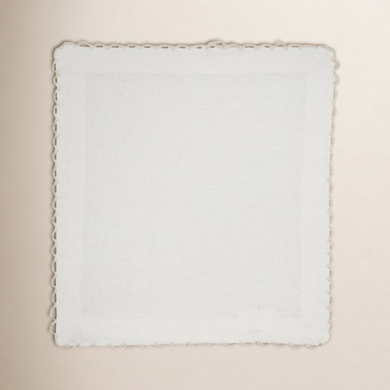 Vessie Cotton Square Napkin, Silver, 22" x 22"