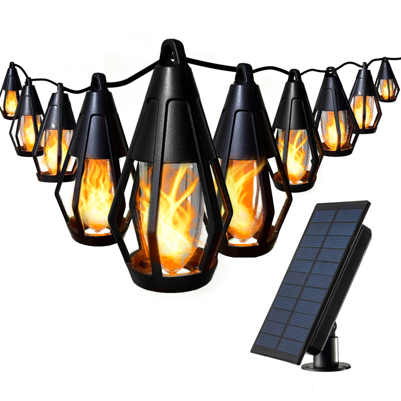 Guirlande solaire Fox Flame (10 lumières)
