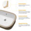 Lavabo de salle de bain rectangulaire encastré en céramique blanche avec trop-plein 22 po L x 15 po L 22 po