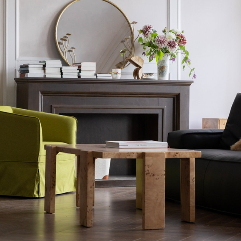 Table de bout Minimal Acajou