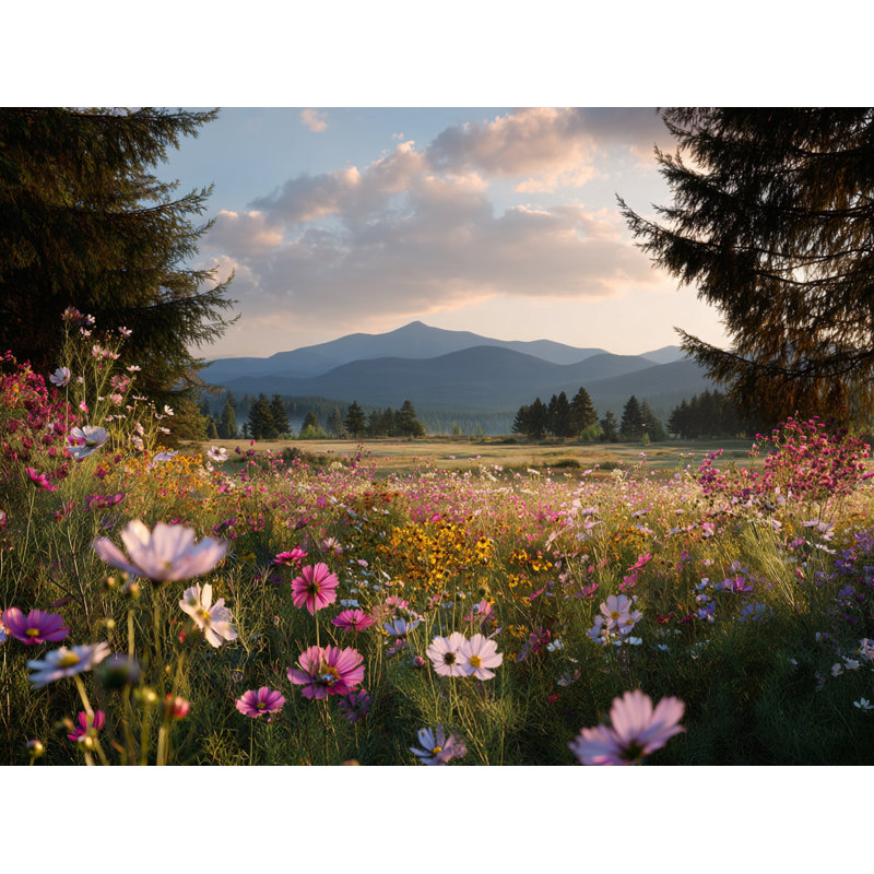 Art mural sur toile Quiet Alpine Meadow, H 30 po x l 40 po x P 1,5 po