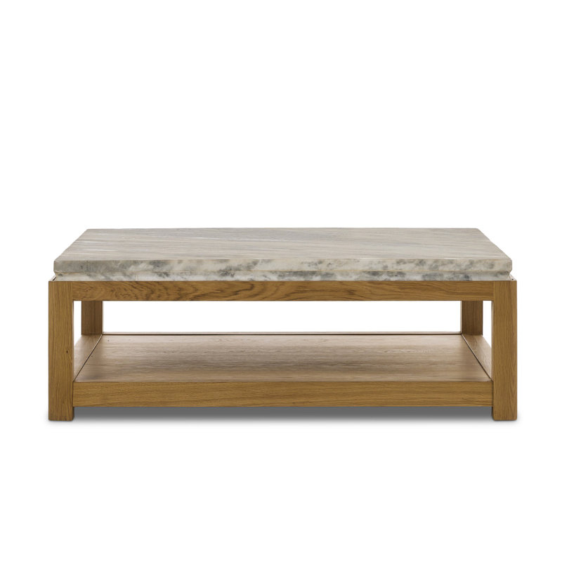Roberta Coffee Table-Sandblasted White Marble