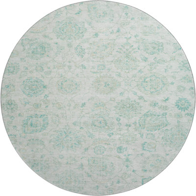 Premium Machine Washable Mayfield AMF1833 Damask Rug