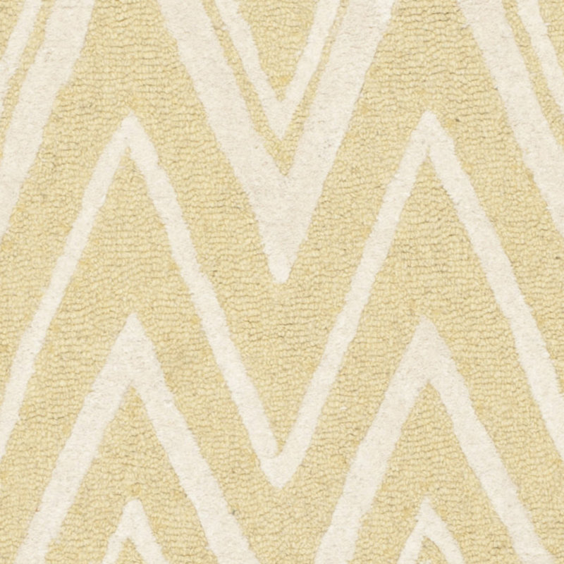 Sanyla Hand Tufted Wool Chevron Rug, Rectangle 2' x 3'
