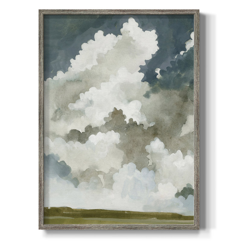 «Vast Neutral Sky I», reproduction encadrée - bois massif, H 11 po x l 9 po