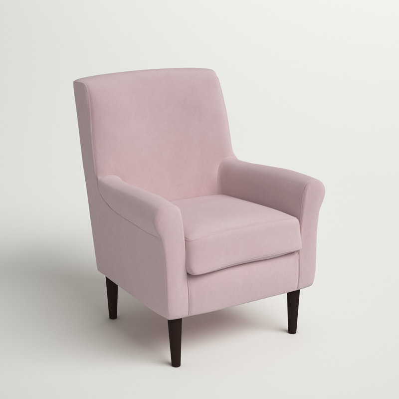 Ronald Upholstered Armchair, Max Pink Blush Microsuede