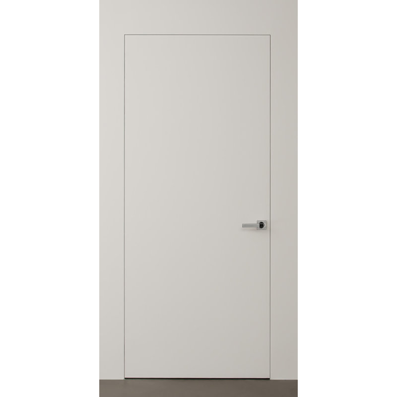 Porte intérieure inversée invisible en bois manufacturé à noyau solide sans cadre, Gauche, Blanc apprêté, 32 po x 84 po