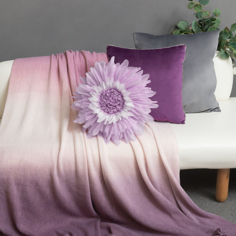 Coussin décoratif 3D 14 po, Mauve