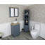 Slimline Compact 515mm Free-Standing Cloakroom Vanity Unit-413868122