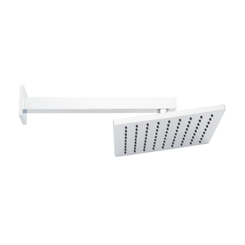 Rigi Rainfall Shower Head with Wall-Mount Shower Arm 1.8 GPM, Chrome