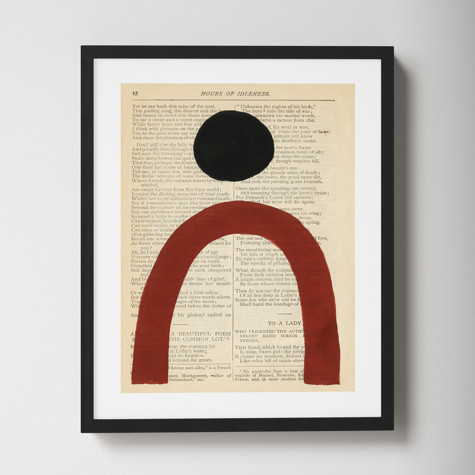 Modern Prose VI by W. Stramel, 21.38" H x 17.38" W x 0.88" D, Black Framed Paper