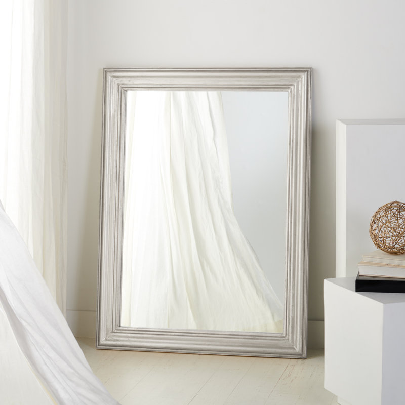 Westman Metal Flat Wall Mirror, Antique Silver, 40" x 30"