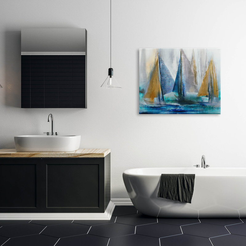 «Layered Saililier Collage», art mural par K. Nari, H 30 po x l 40 po x P 1,5 po