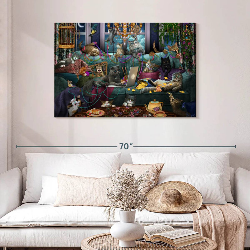 Brampt Quarantine Cats, 30" H x 45" W