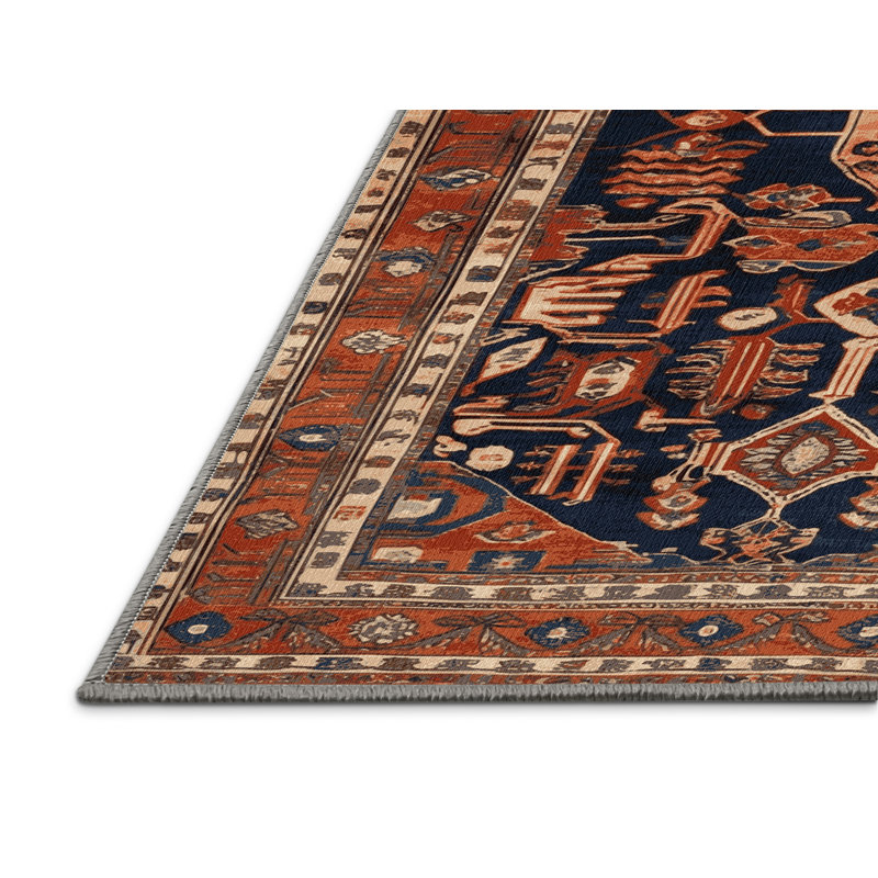 Tapis brun turc lavable à la machine, Rectangle de 5 pi x 8 pi