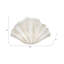 Figurine décorative coquille de pétoncle pour la décoration intérieure - Sculpture côtière moderne pour le bureau, les décorations de table ou le salon - 22 po, blanc