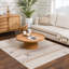 Tapis beige à rayures Dera-869041065