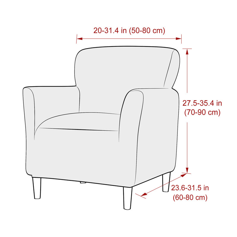 Housse pour fauteuil à coussins carrés/rectangulaires, Velours vert