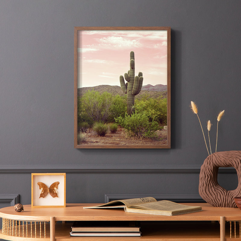 Arizona Desert, reproduction encadrée - bois massif, Brun, H 10 po x l 8 po