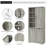 Manolica Storage Cabinet With Doors And Drawers, Tilt-Out Laundry Hamper, Multiple Storage Space, Freestanding Style, Open Shelve, Adjustable Shelf-302772528