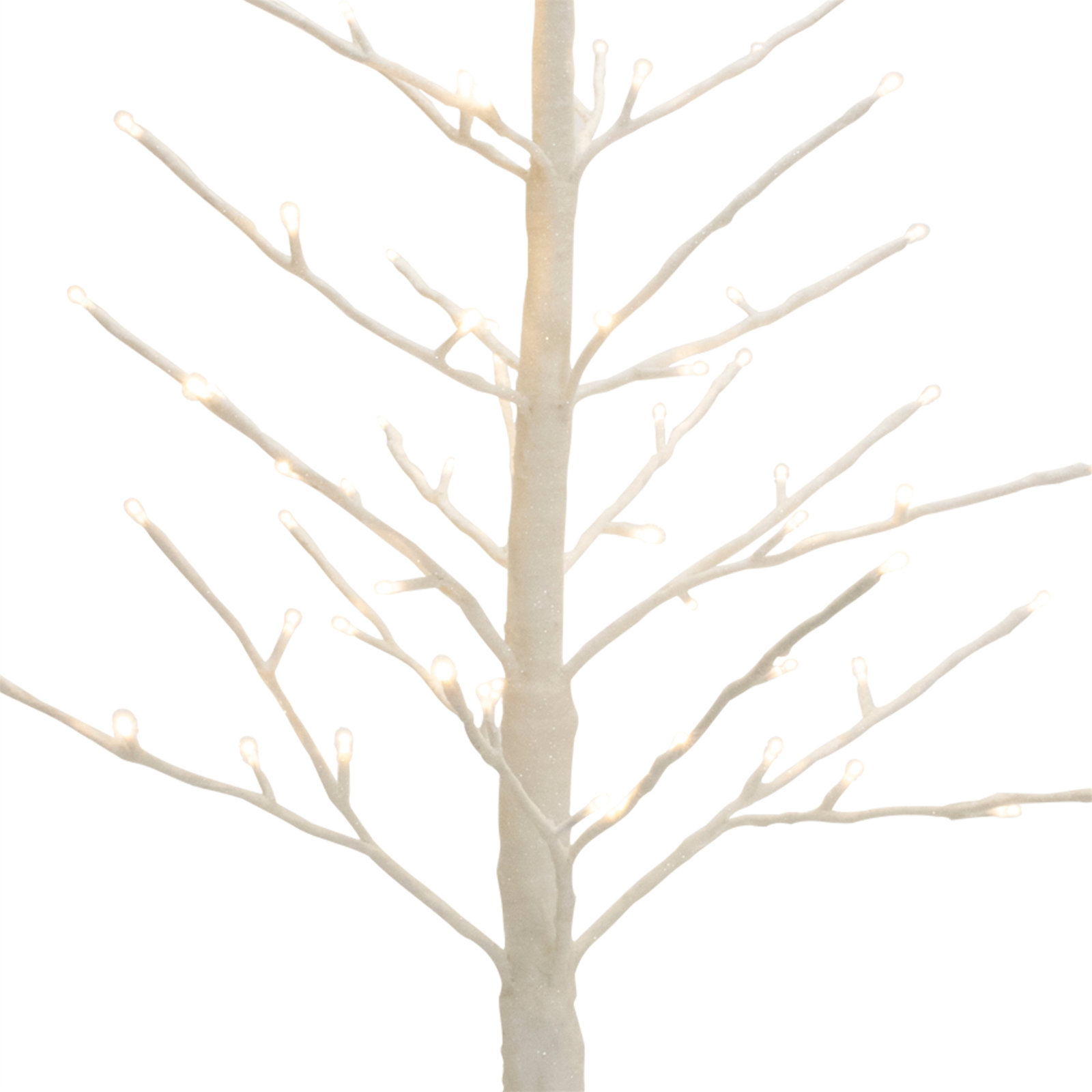 Lighted Glittered Twig Tabletop Tree, White, 36" H x 17" W x 17" D