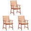 Chaise de terrasse avec coussin à oreilles en acacia Wingert-89851177