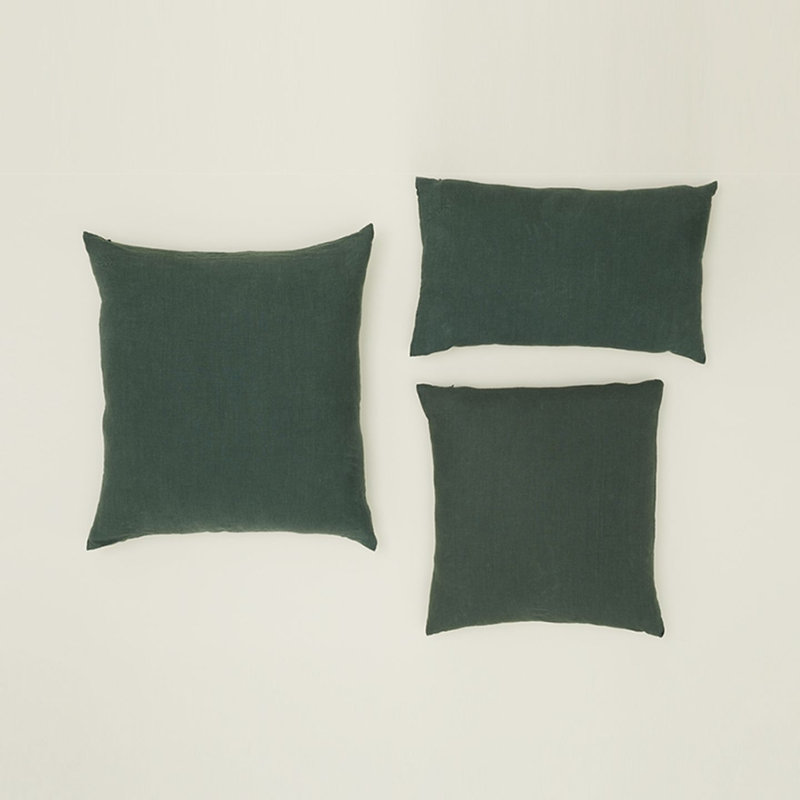 Simple Linen Pillow Cover & Insert, Blush, Rectangle 12" H x 22" W