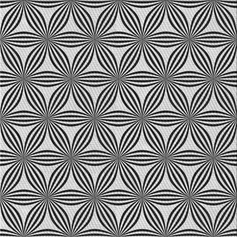 Tapis zone grise à motifs, Carré 5 pi