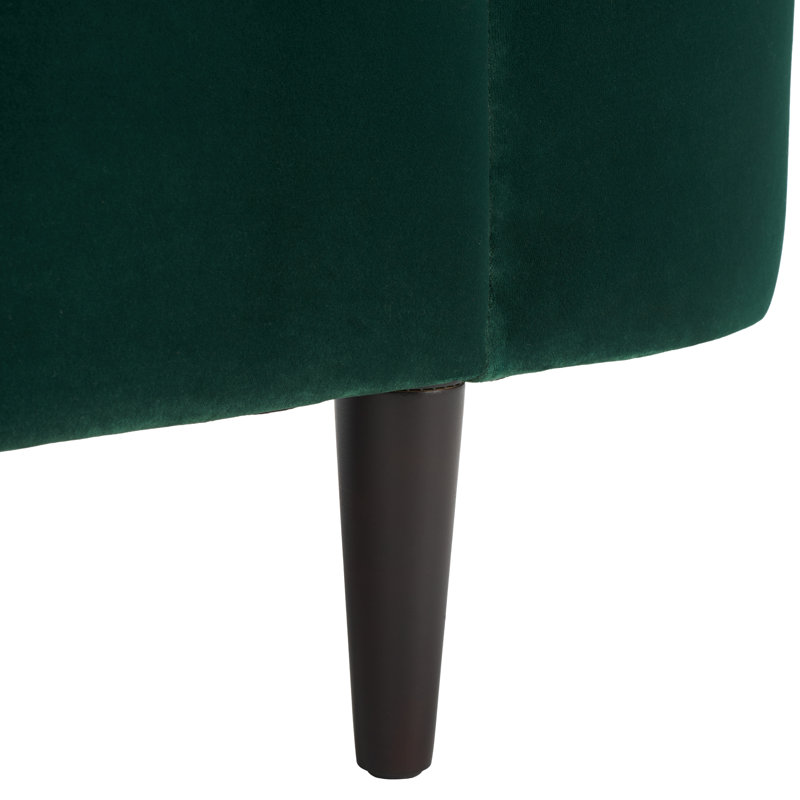 Midway Velvet Chaise Lounge, Dark Green