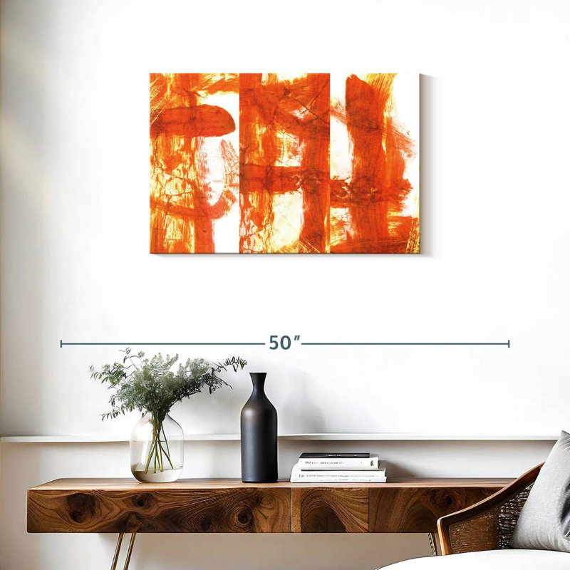 Orange Abstract Canvas Print, 20" H x 30" W x 1.25" D
