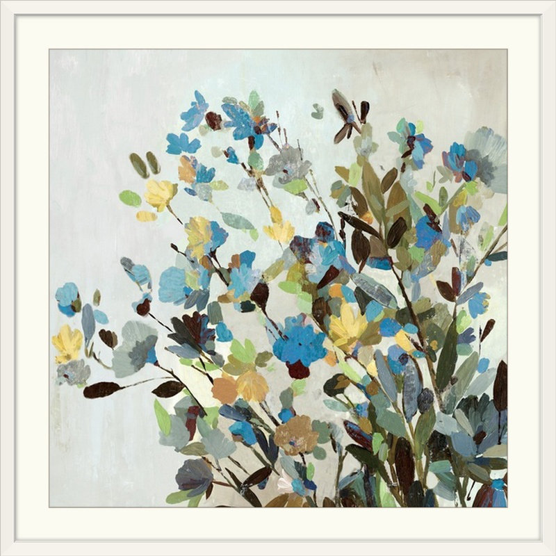 «Allison Pearce» par Anjelo Spring Flowers, H 20" x l 20" x P 1", Cadre blanc