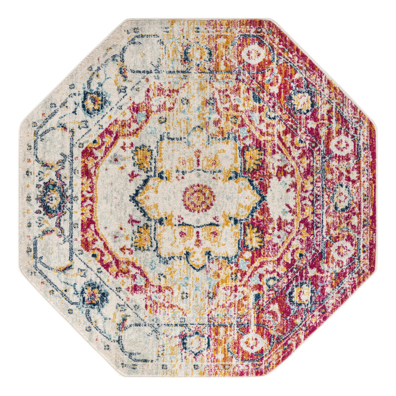 Hagberg Oriental Indoor Rug, Octagon 7'10" x 7'10"