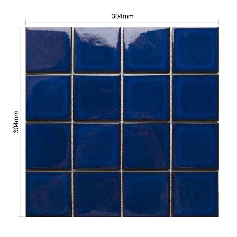Swimming Pool Series 3" x 3" Porcelain Tile, Deep Lagoon