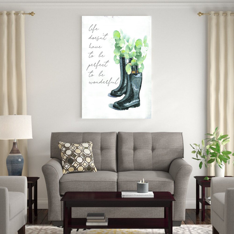 «Wonderful Life Rainboots», impression sur toile tendue, H 48 po x l 32 po
