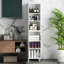 HOMCOM Tall Bathroom Cabinet Freestanding, Adjustable Shelves, Double Doors