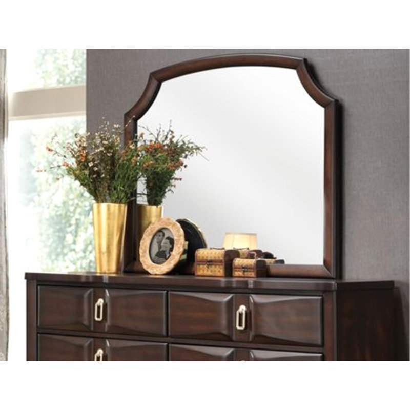 Premium Espresso Finish Mirror With Exquisite Wood Frame For Stylish Interiors