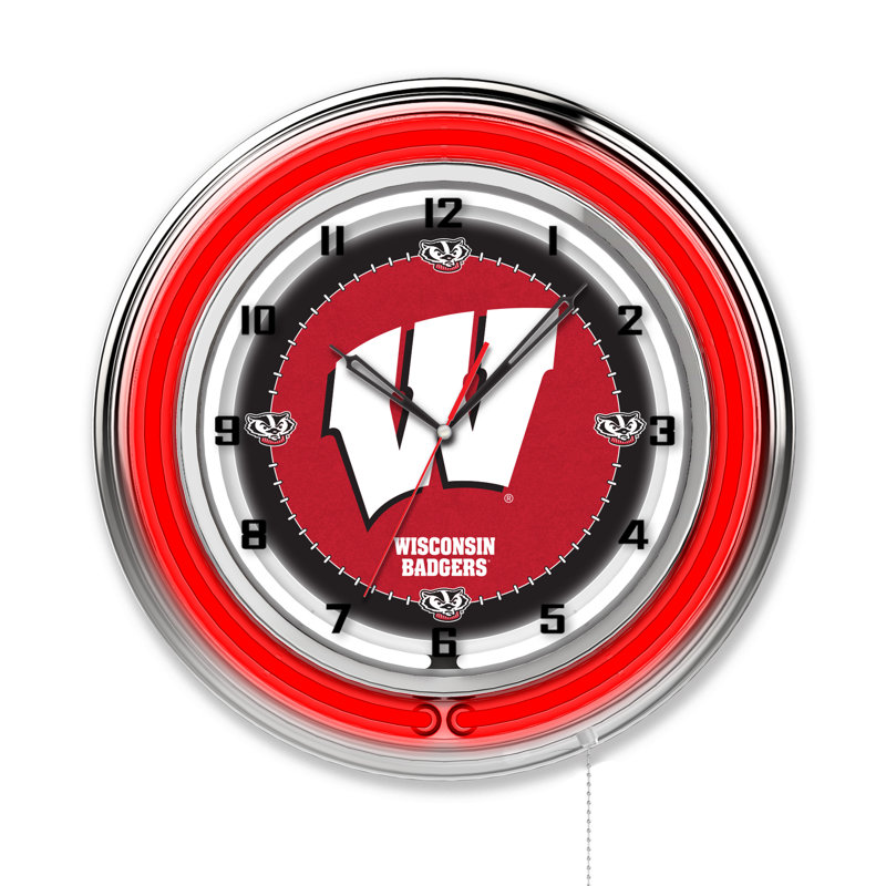 Horloge murale 19 po NCAA, Badgers de Wisconsin