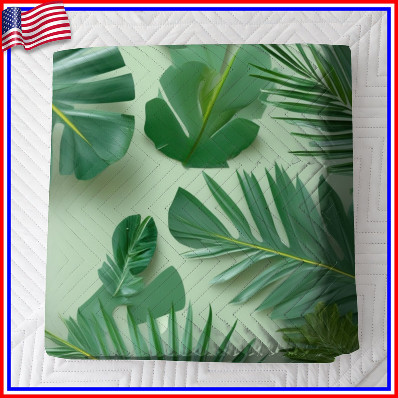 Couvre-lit de palmier tropical, Grand lit