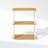 Turn-S-Tube 3-Tier Multipurpose Bookcase, Shelf Display Rack with Square Tube, Beech/White