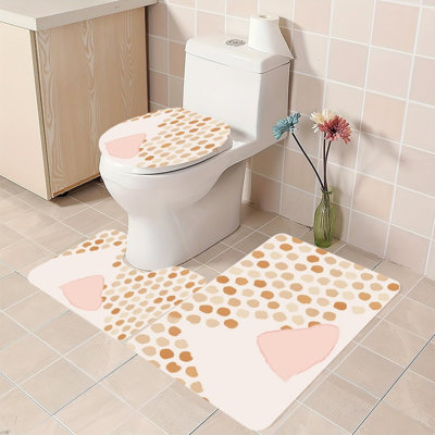 Ensemble de 3 tapis de salle de bain Boho
