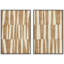 «Set Taupe Tones Modern Geometric Abstract», 2 pièces sur toile-98464614-98464617